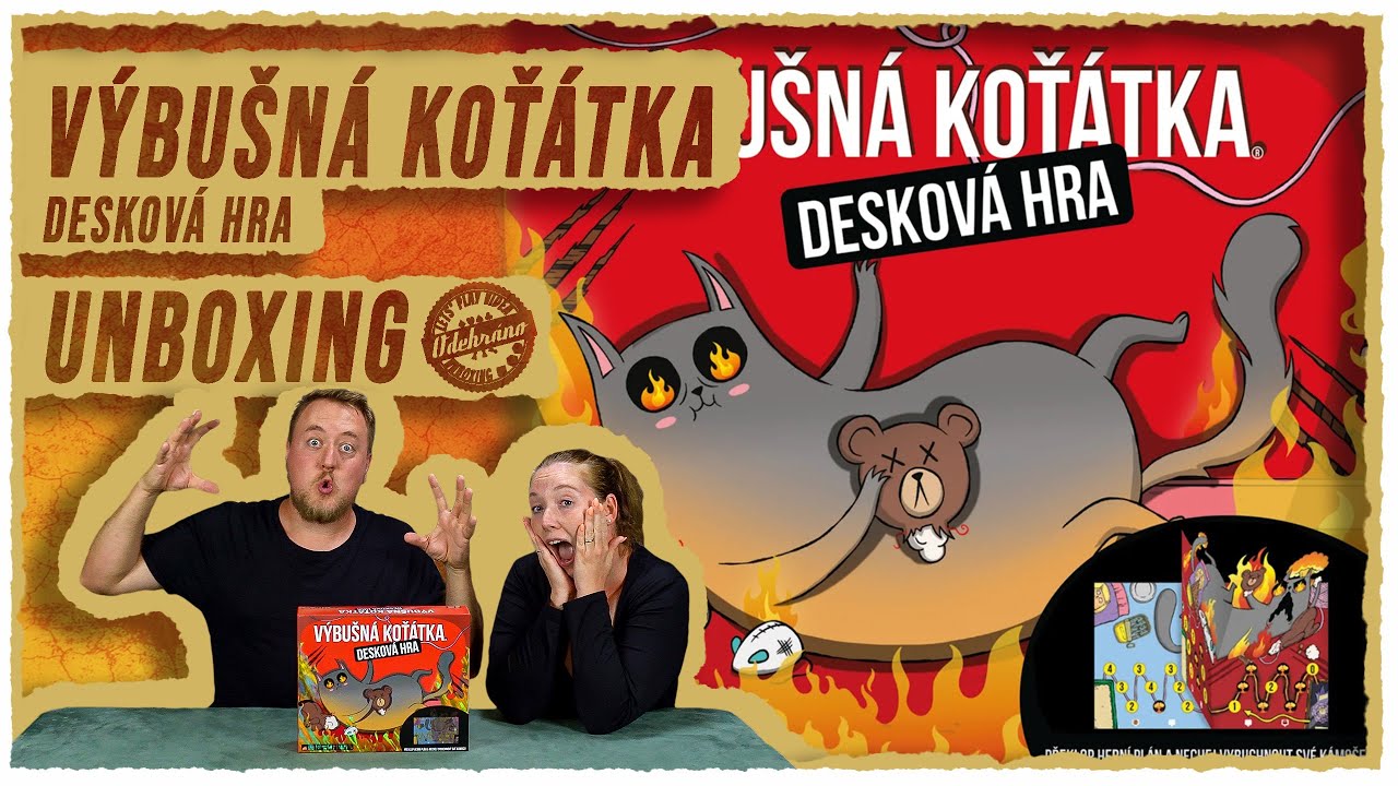 ODEHRÁNO - Výbušná koťátka: Desková hra [UNBOXING + PŘEDSTAVENÍ]