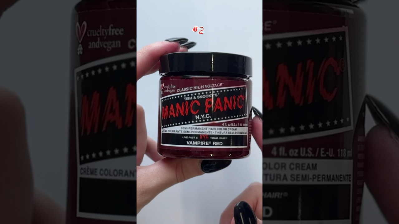 Manic Panic on Dark Hair! 🍒 Purple Haze, Vampire Red, Fuschia Shock + Blue Moon on brown hair
