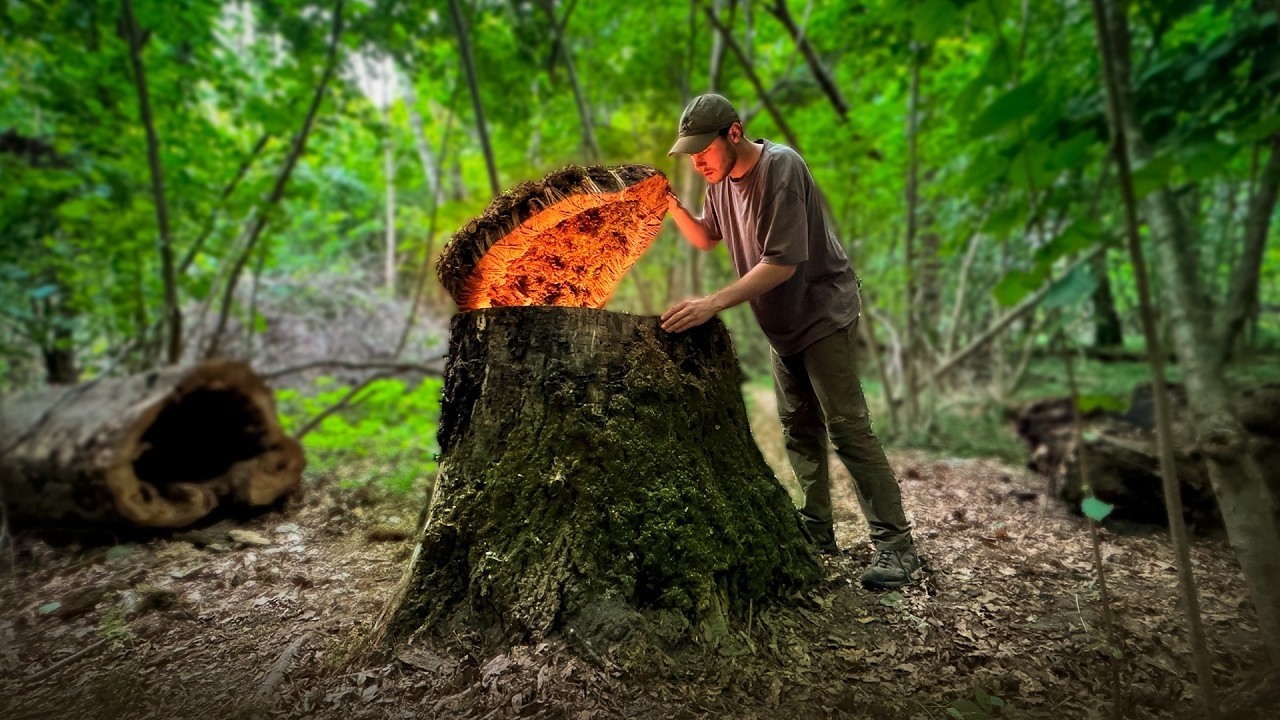 This Underground Log Cabin is a Survival Game Changer | Bushcraft Construction & Tour