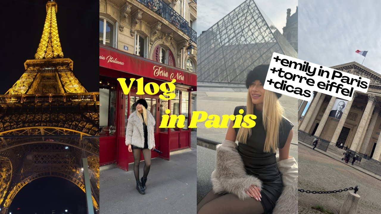 VLOG | PARIS 🇫🇷🥖 - cenários emily in Paris + torre Eiffel + louvre + dicas para 2 dias