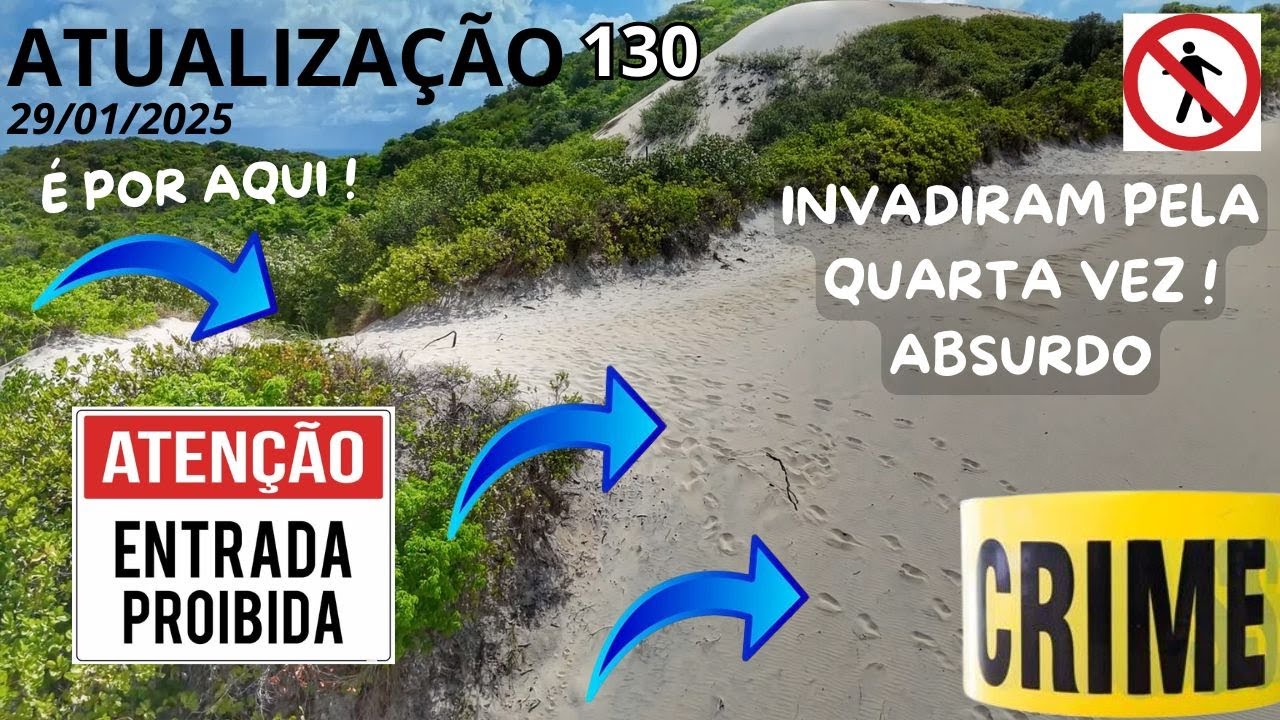 Atualização 130 - Engorda da Praia de Ponta Negra - INVASÃO PELA QUARTA VEZ NO MORRO DO CARECA !