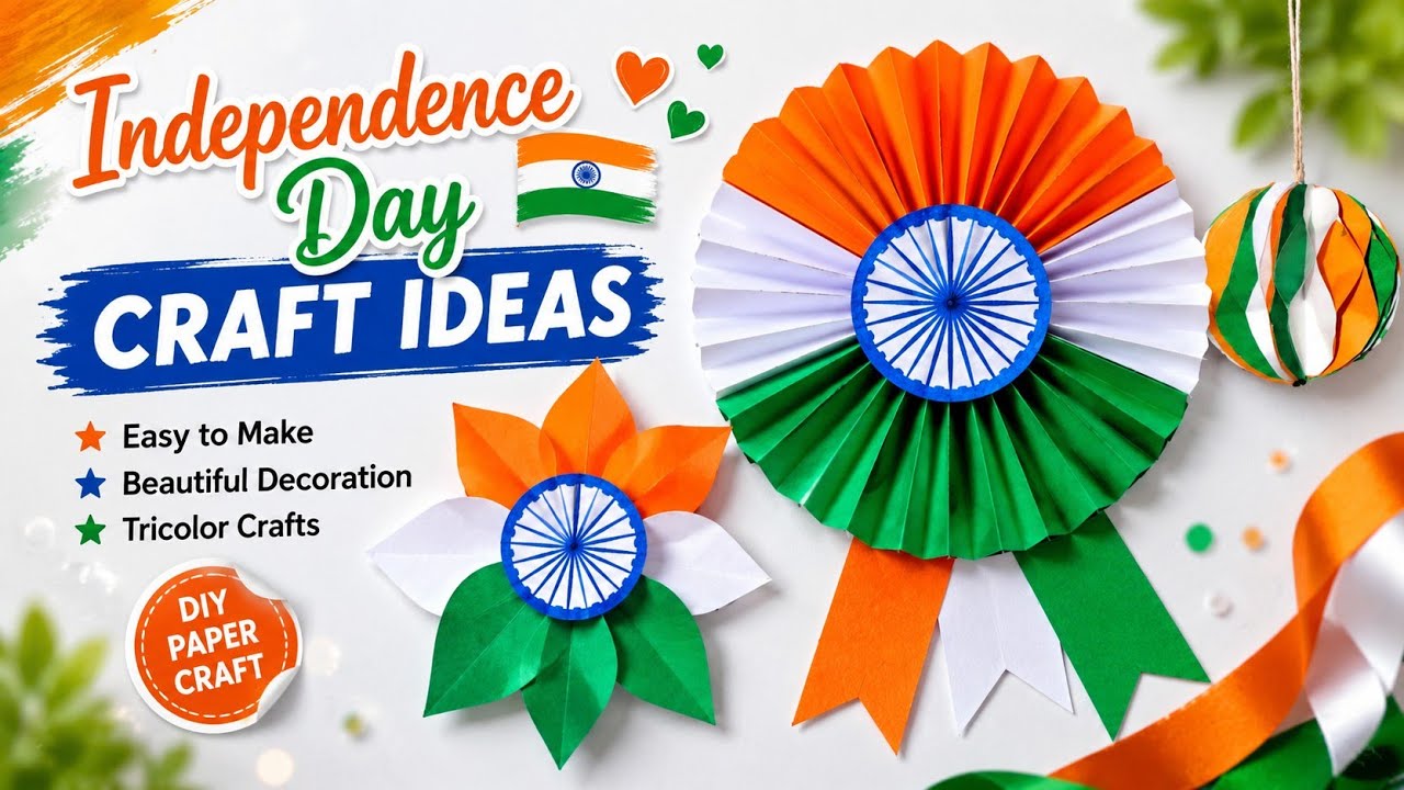Independence day special craft / Easy Tricolour craft ideas / Vinus Vlogs and kitchen 