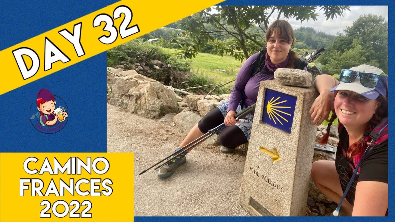 Day 32- Camino Frances 2022 | 100 KM Marker to Santiago, Portomarin Liberty Bell, & Thunderstorm