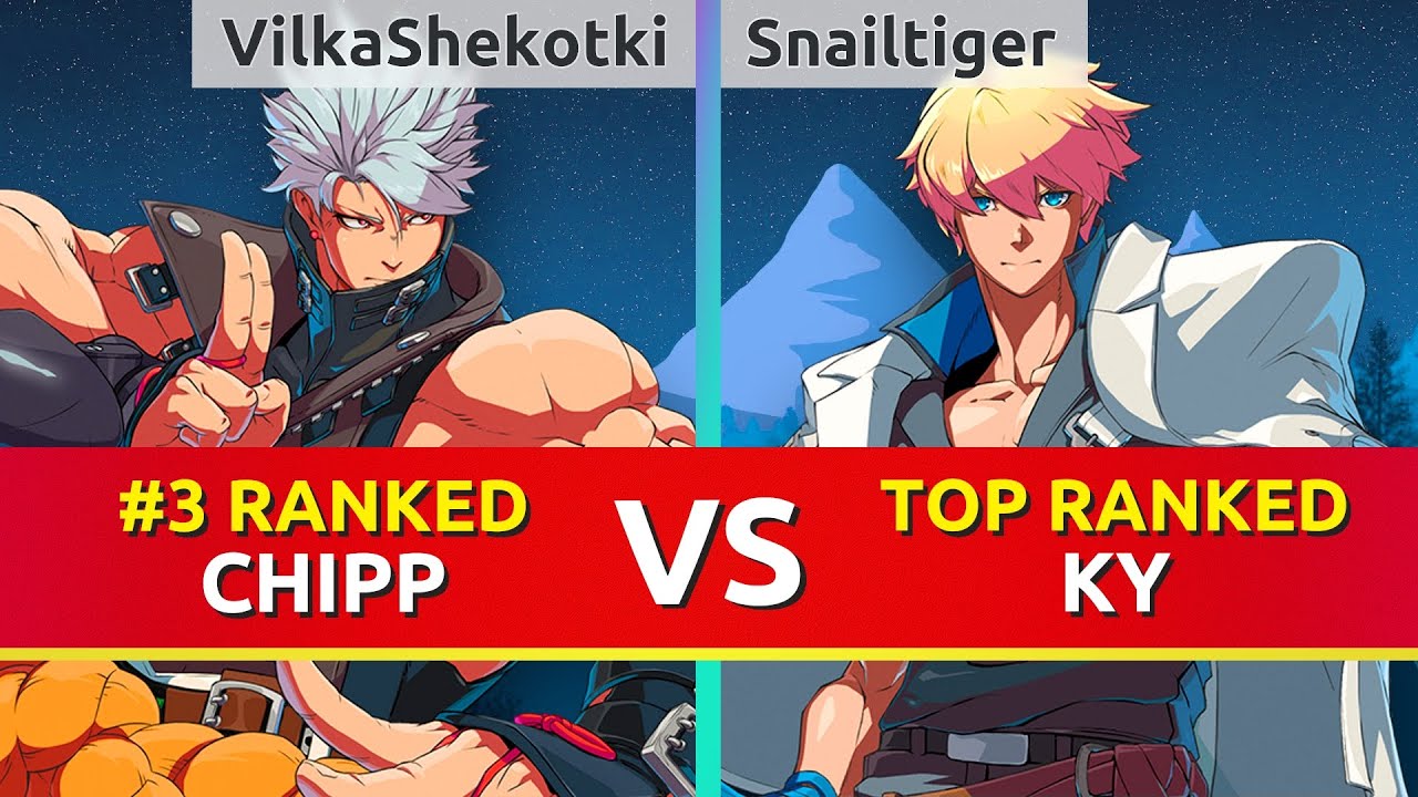 GGST ▰ VilkaShekotki (#3 Ranked Chipp) vs Snailtiger (TOP Ranked Ky). Guilty Gear Strive