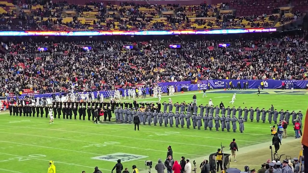 SecDef Lloyd Austin, Chair JCS Gen C.Q. Brown Half-Time Change Side of Field at 2024 Army-Navy Game