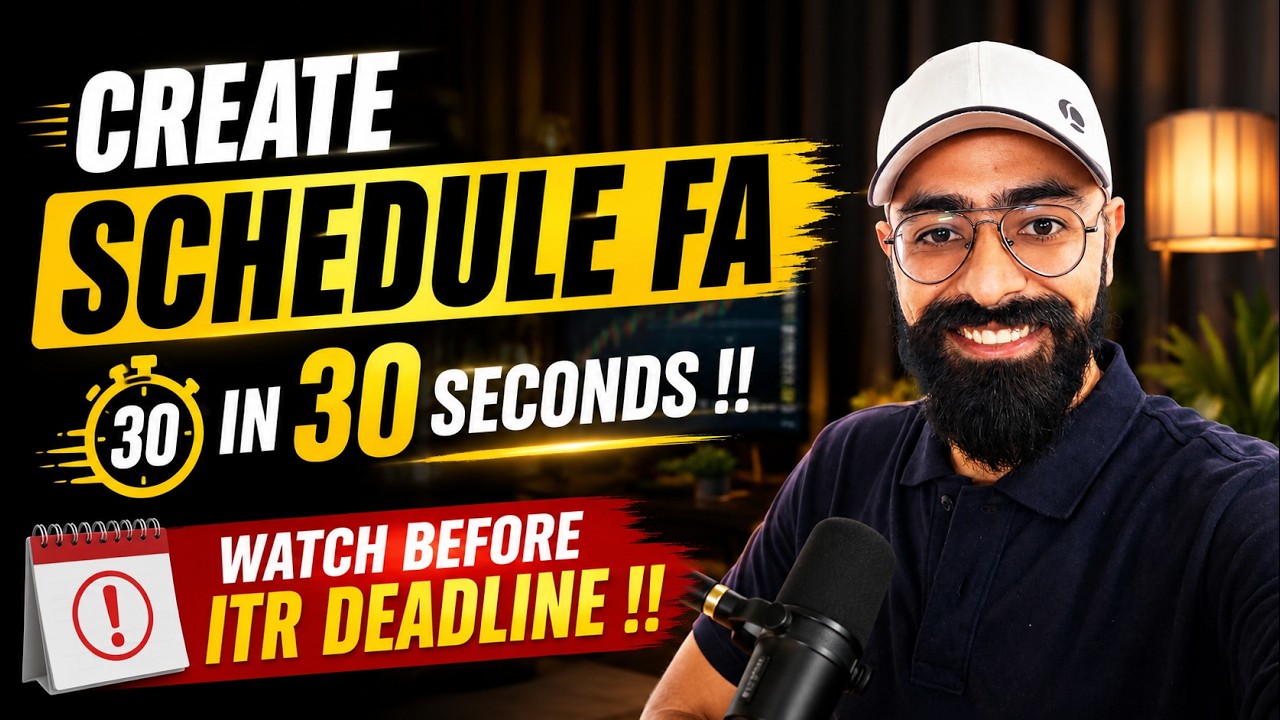 Schedule FA in just 1 click or 30 seconds, Detailed Guide | Watch before ITR deadline #itr #usstocks