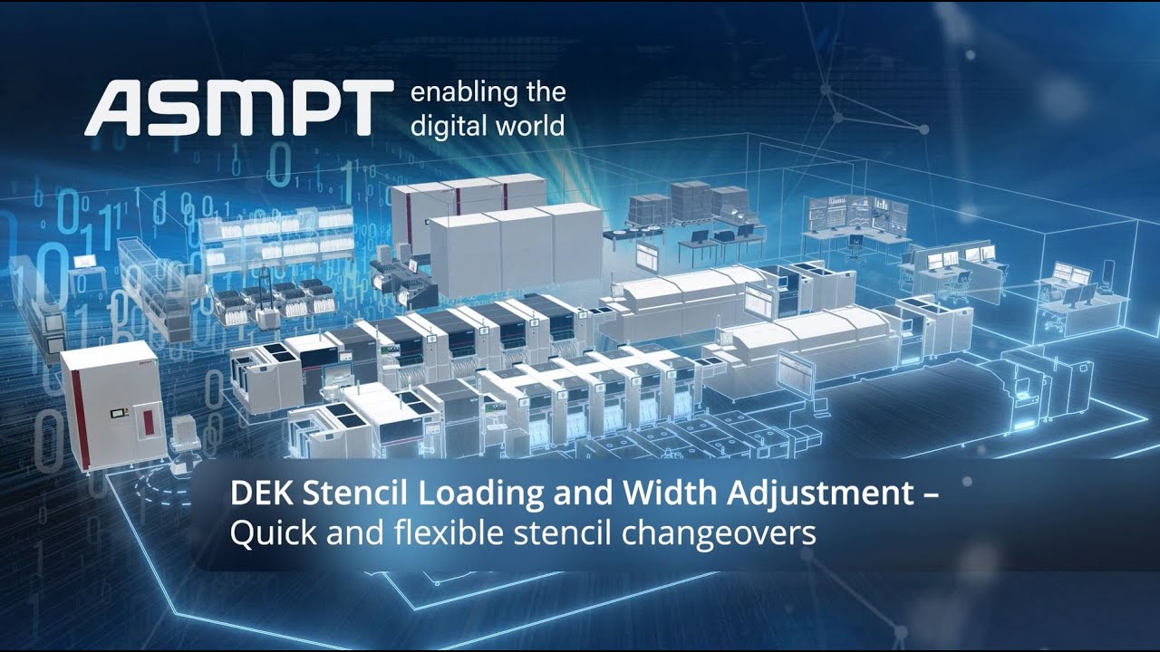 DEK Stencil Loading and Width Adjustment
