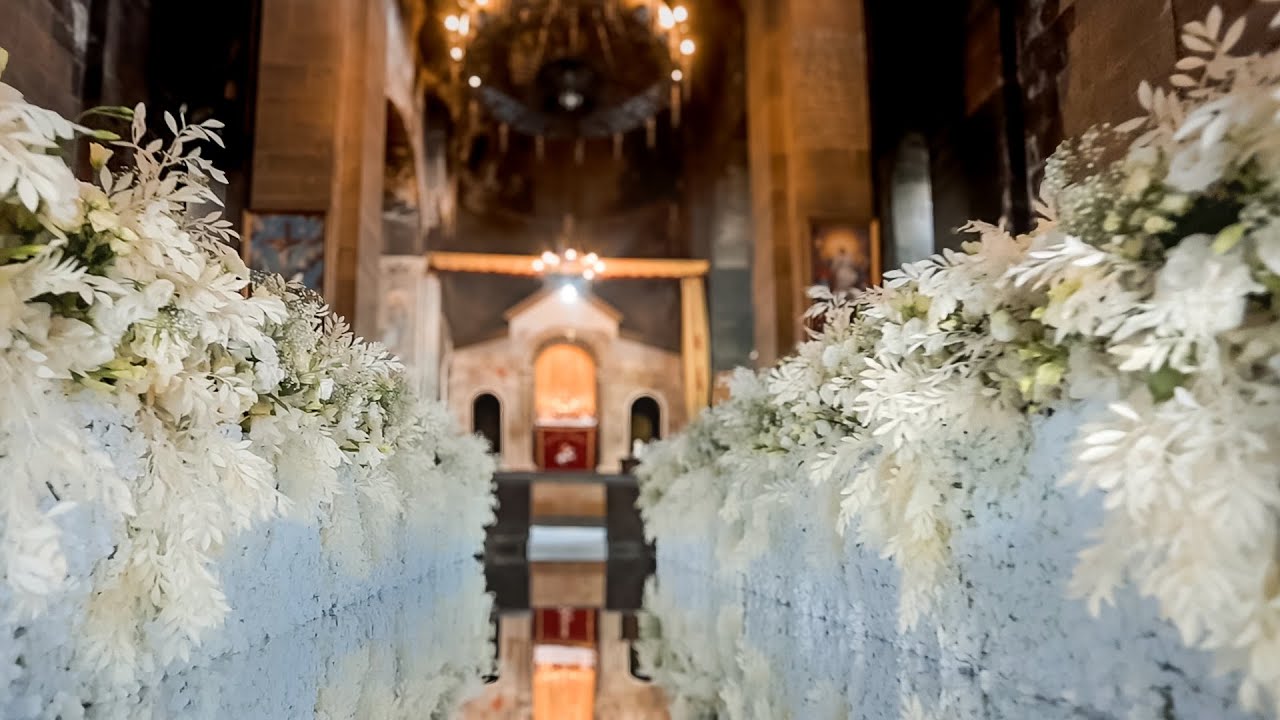 Elegant Church Decor By Mon Amie Flower & Design Shop #church #churchevent #wedding #event