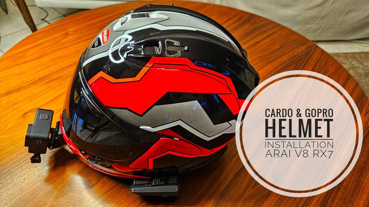 How to Install Cardo TalkBac Pro & GoPro Chin Mount on Arai RX7V EVO Ducati 2025 V8