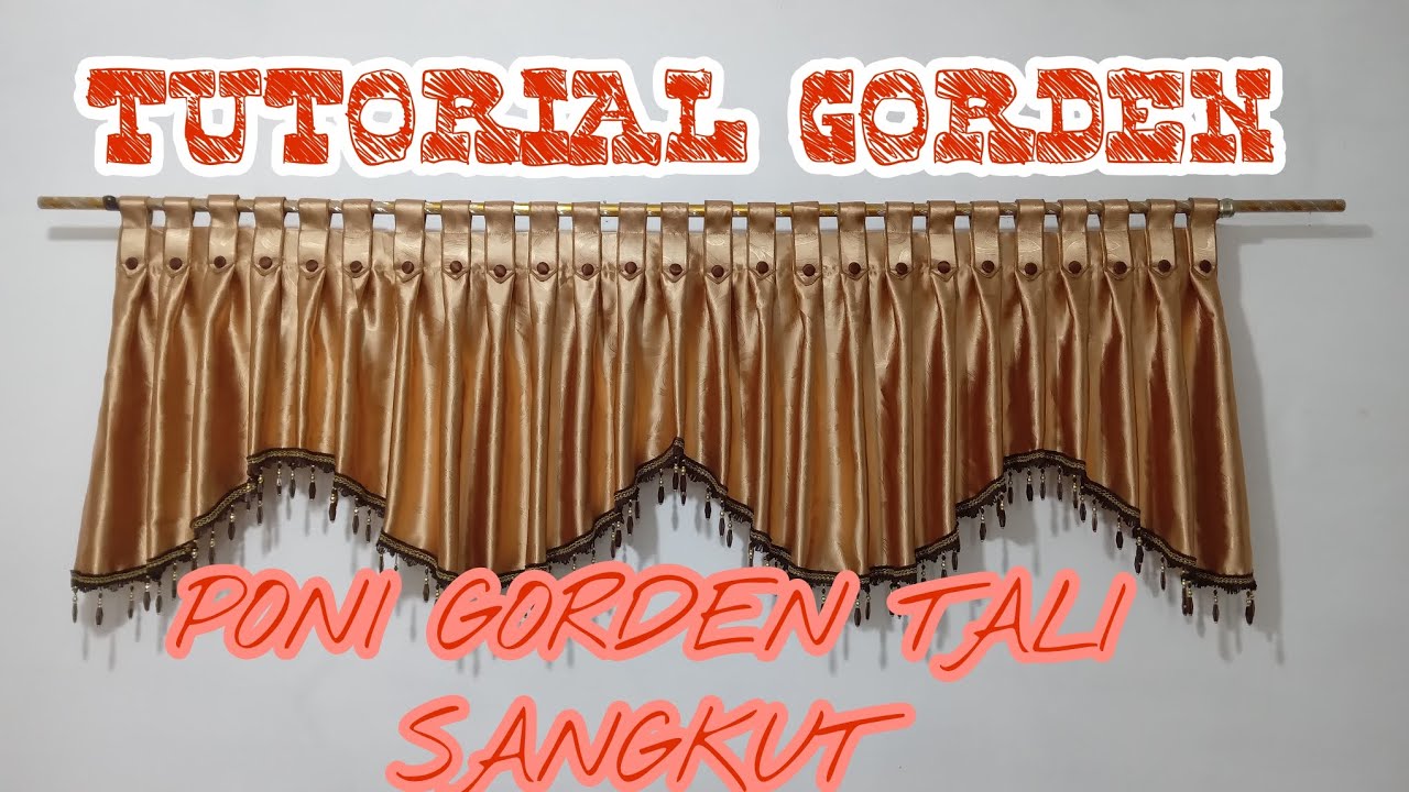 cara menjahit poni gorden/tali sangkut#istana gorden