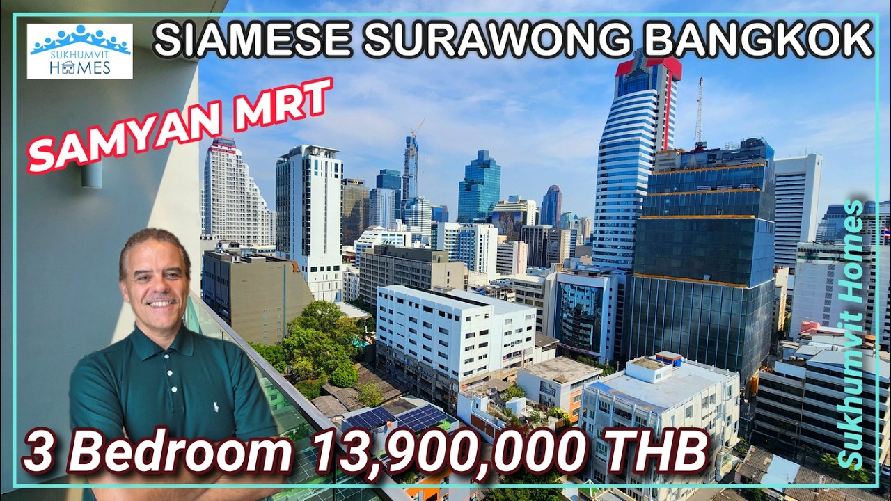 Bangkok Siamese Surawong Luxury 3 Bedroom for Sale Samyan 13,900,000 THB