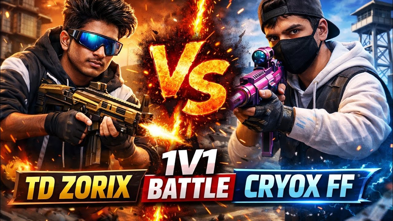 Subscriber Challenge 😈 TD ZORIX vs CRYOX FF 1v1 Custom #filters 