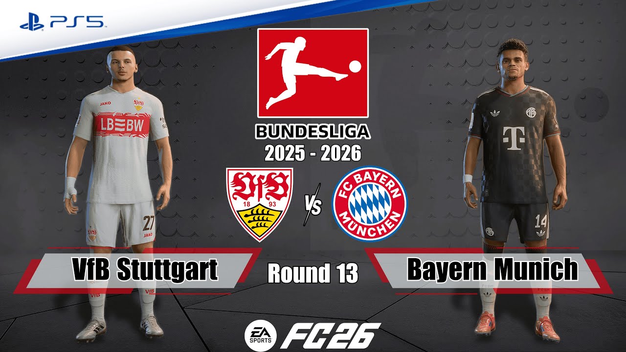 VfB Stuttgart vs. Bayern Munich Ft. Luis Diaz | Bundesliga 25/26 | Full Match | FC 26 - PS5™[4K]