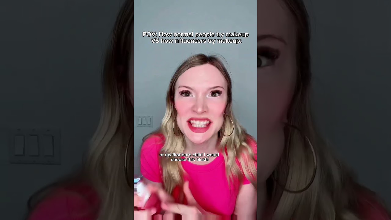 #pov How normal people try makeup vs how influencers try makeup..  #relatable #skit #funny