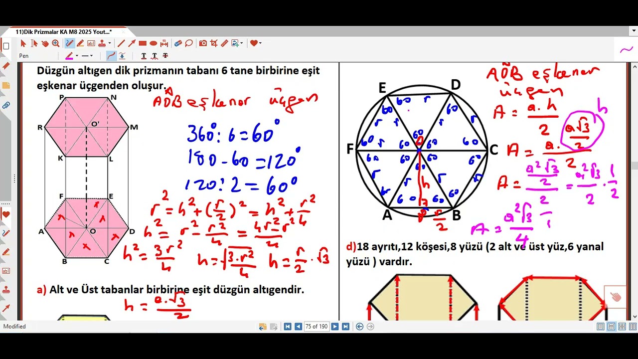 6-)M8 Geometrik Cisimler (DAltıgen Dik Prizmanın Özel ve Taban Çevresi) 42