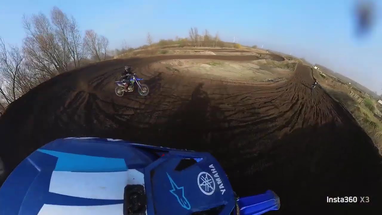 HELMET CAM GYTR YZ125🚀MC RILLAND   W/STARK VARG 🔋& YZ250F 🔵 **BIG CRASH**