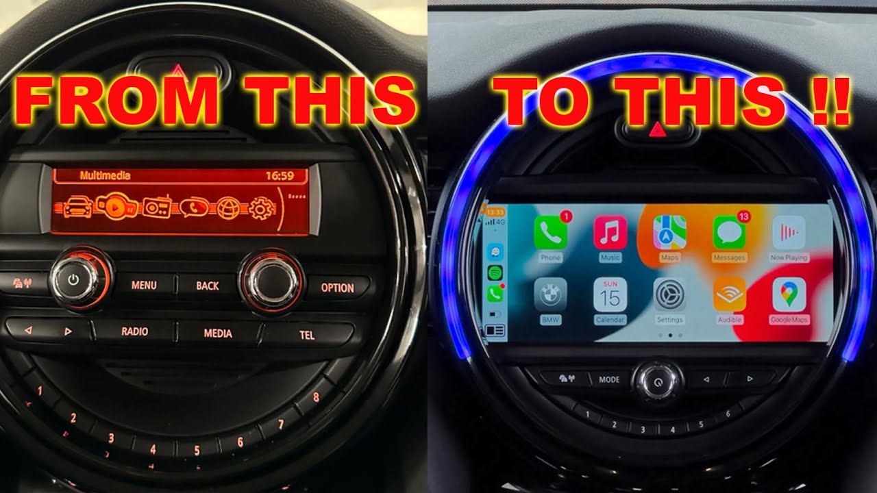 Модернизация дисплея Android/головного устройства CarPlay для MINI F-Series (F54 F55 F56 F67) с к...