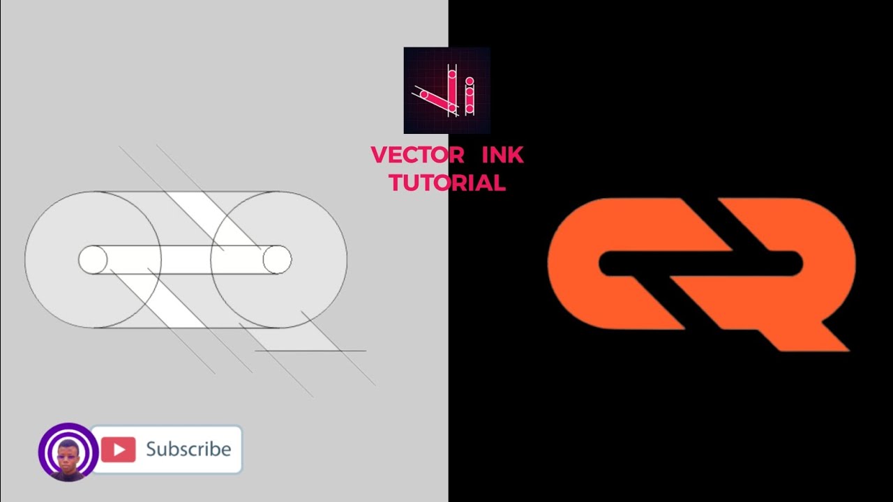 Vector Ink Logo Design Using Mobile | C+R Logo Design | Professional Logo Design For Beginners