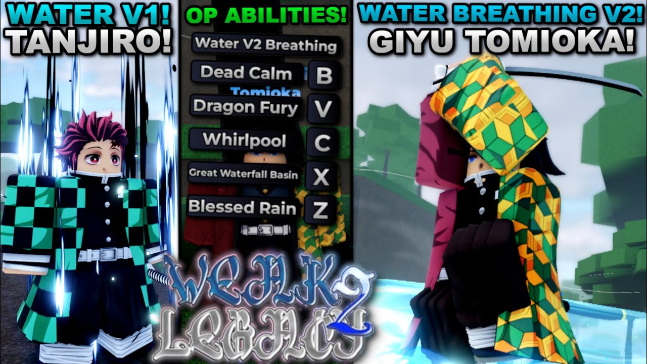 Становление Хаширы Гию Томиоки с помощью водного дыхания V2 в Roblox Weak Legacy 2... Вот что про...
