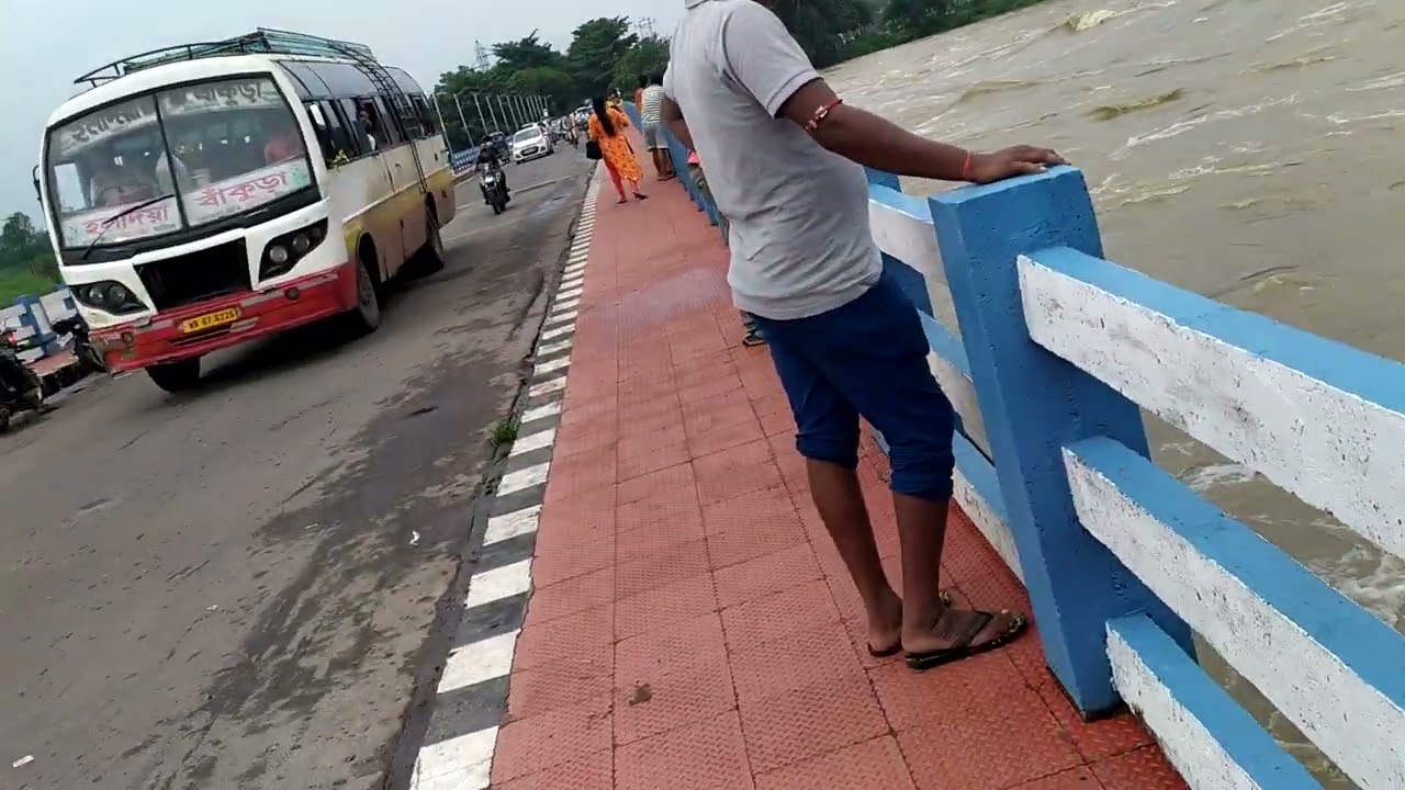 Bankura Flood Darkeswar Rivers at Rajgram Bridge