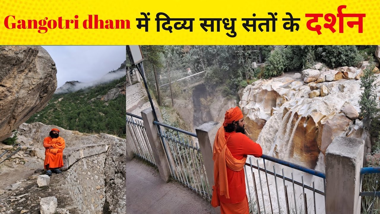 बारिश के मौसम में Gangothri Dham और साधु संतो के दिव्य दर्शन  @thehimalayanyogi #gangotri