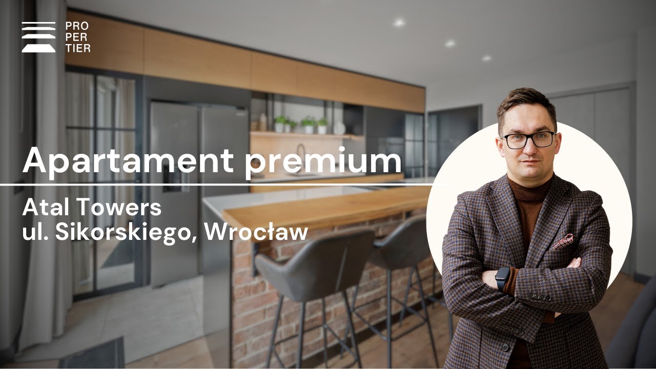Apartament w Atal Towers z widokiem na rzekę I ul. Sikorskiego, Wrocław