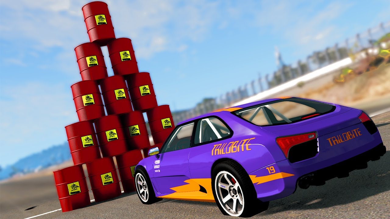 Car vs Explosive Barrels #1 | BeamNG.drive