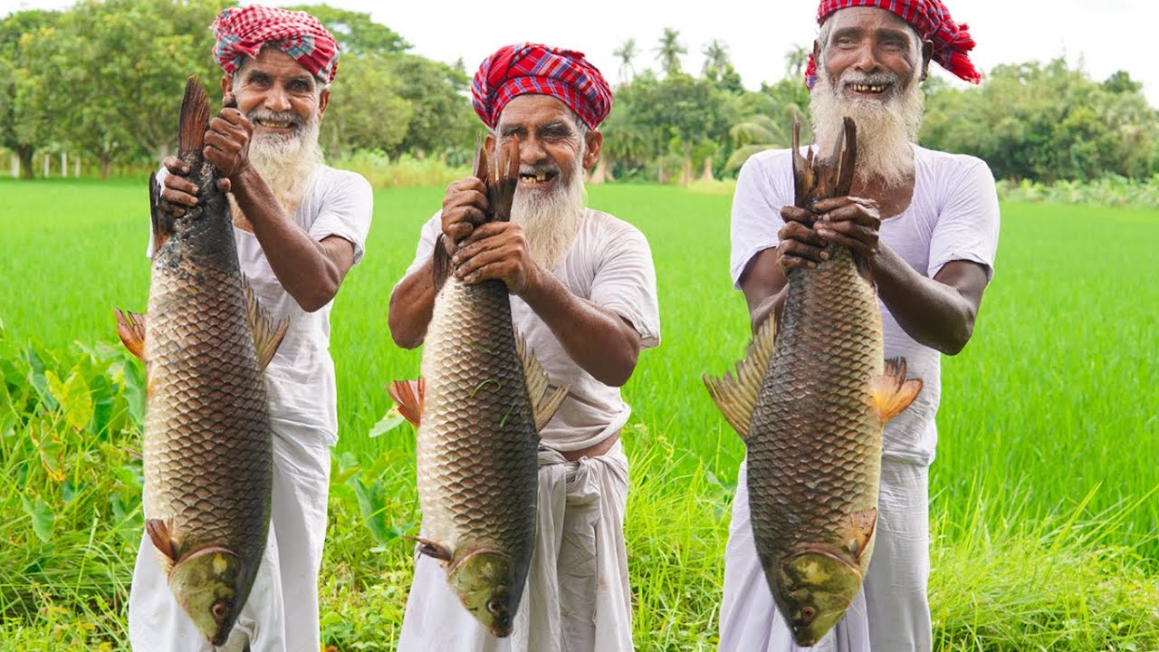 Tasty Rohu Fish Curry For Autistic, Old Age Poor & Disabled People - Delicious Rui Recipe Of Grandpa