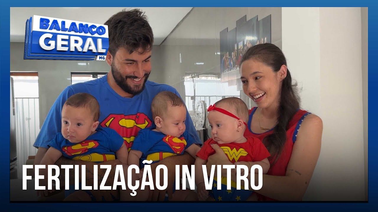 Casal realiza sonho de ser pais com trig&ecirc;meos ap&oacute;s 3 anos de tentativas