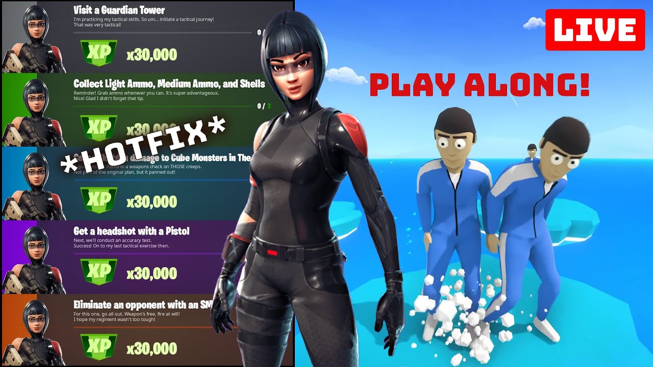 STREAMED: 🔴CRAB GAME PLAY ALONG!!🔴Completed Fortnite Shadow Ops Punchcard & Combat Pistol!