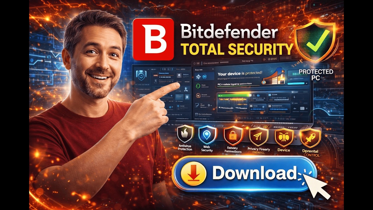 🔒 Bitdefender Total Security Crack Download Free 🔥 Latest Version 2024! Protect Your PC Now! 🖥️✨