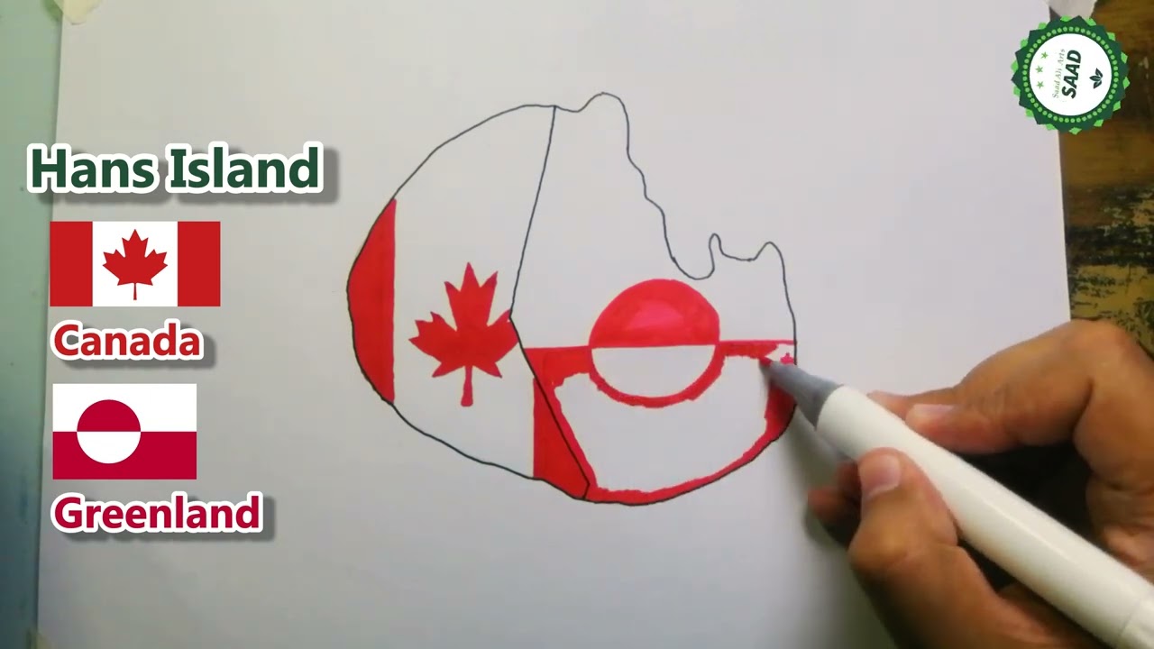 Drawing flag map of Islands divided between countries Part 1 | Islands divided between nations Pt-01