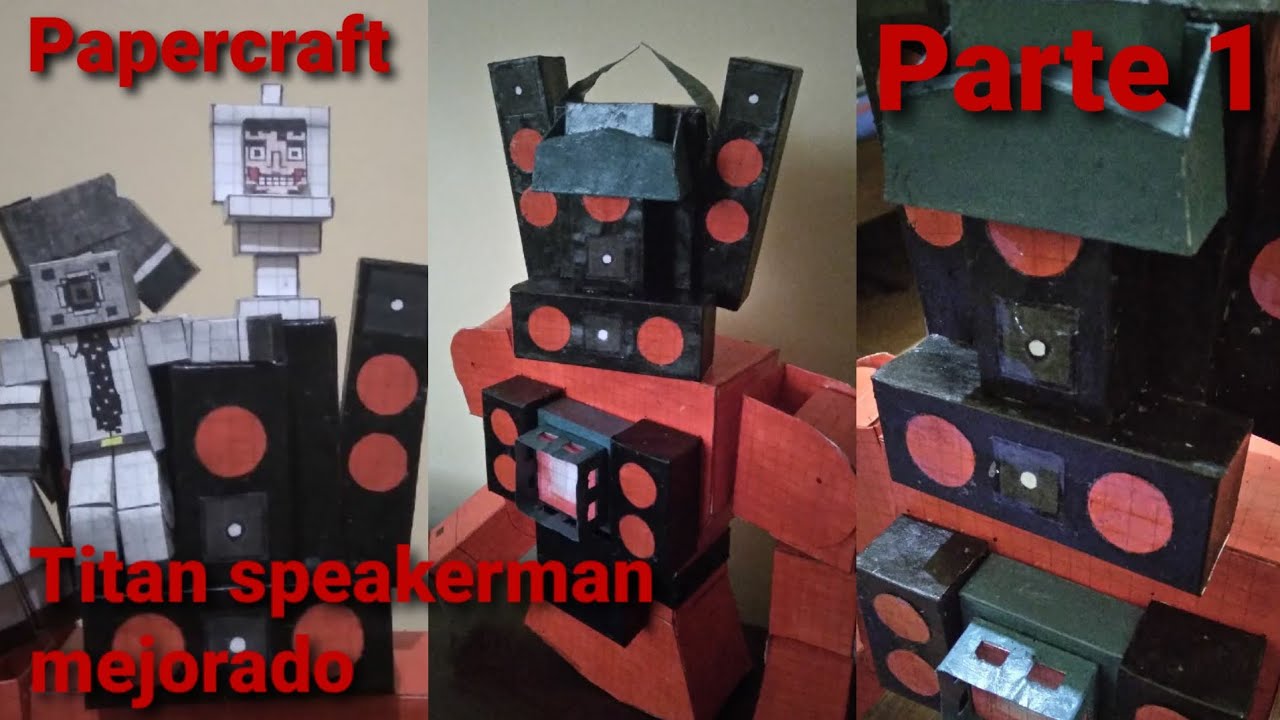 Parte 1/3 Cómo Hacer al Titan Speakerman de Papel