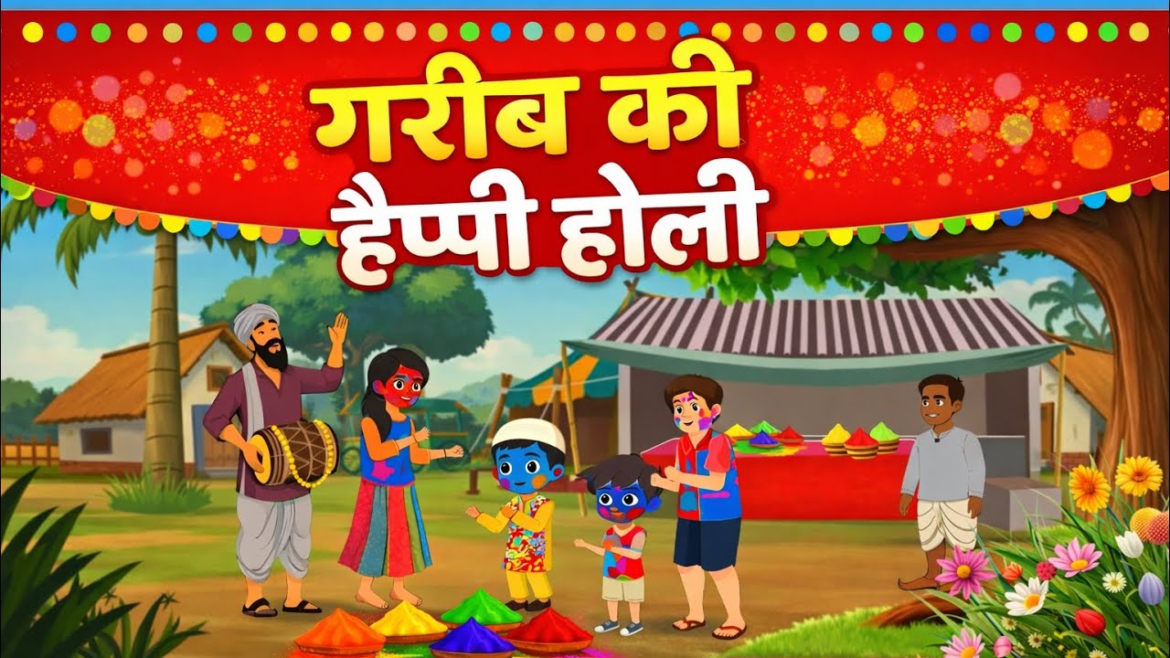 गरीब की होली हिंदी कहानी, Garib ki Holi Hindi moral story / #cartoon 