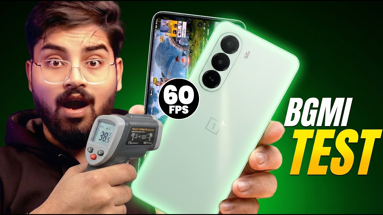OnePlus Nord CE6 Lite 5G BGMI Test with FPS Meter 🔥 60 FPS Graphics Settings, Battery Drain Test