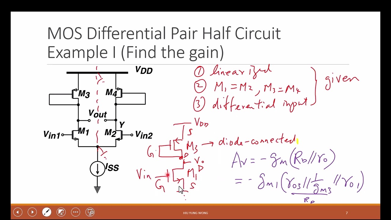 L16-1 Virtual Ground in Differential Amplifiers and Examples