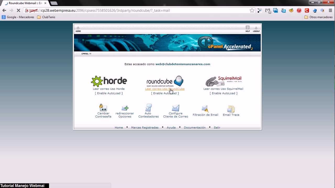Tutorial webmail