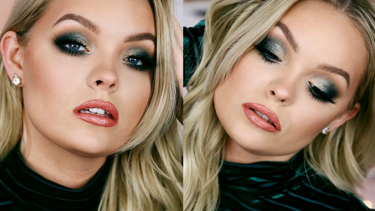 HOW TO CHRISTMAS GLAM - SMOKEY GREEN MAKEUP TUTORIAL