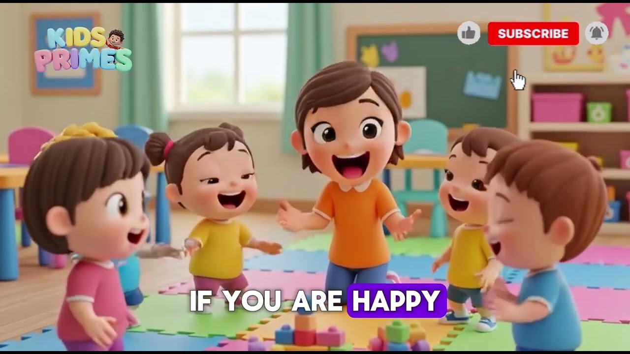 Happy and you know it | Clap Song for Kids 🎵 Preschool Action Nursery Rhyme for Toddlers