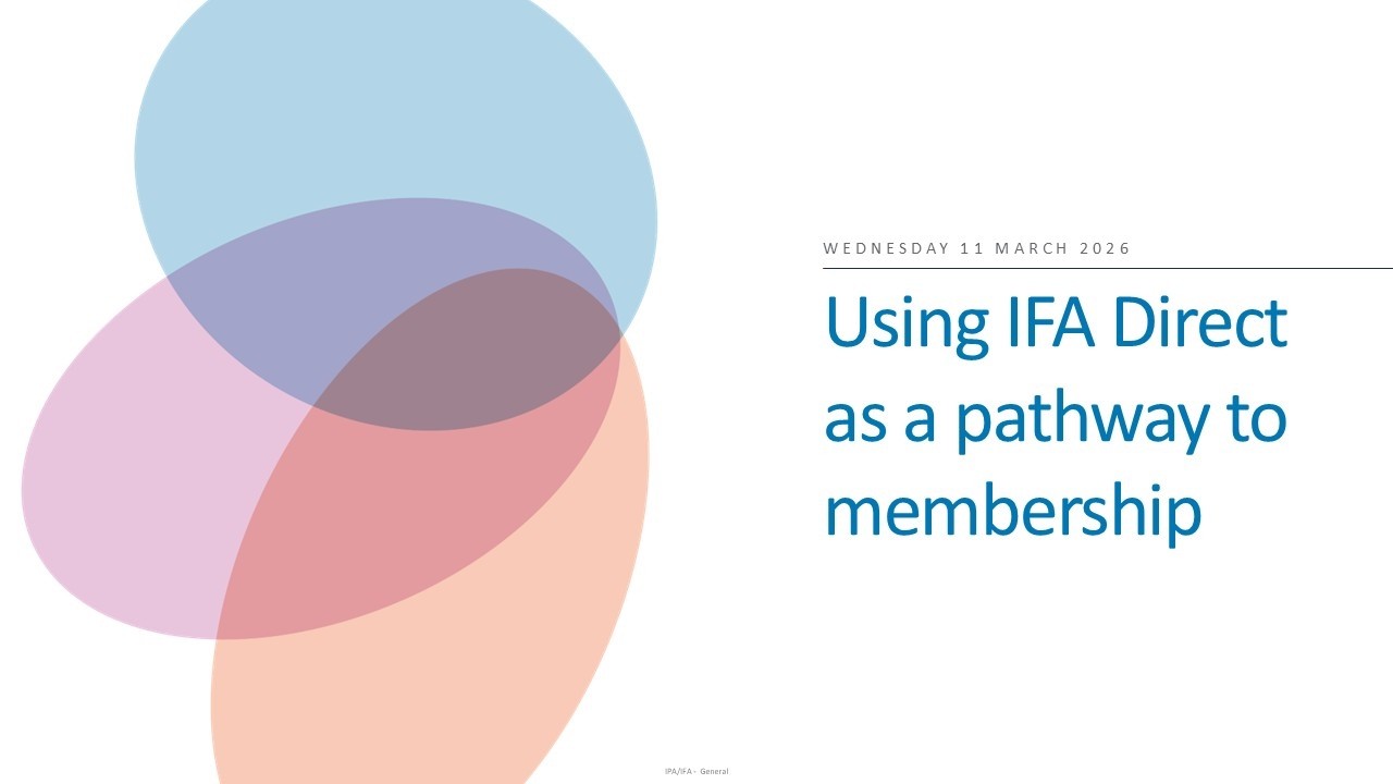 Using IFA Direct as a pathway to membership