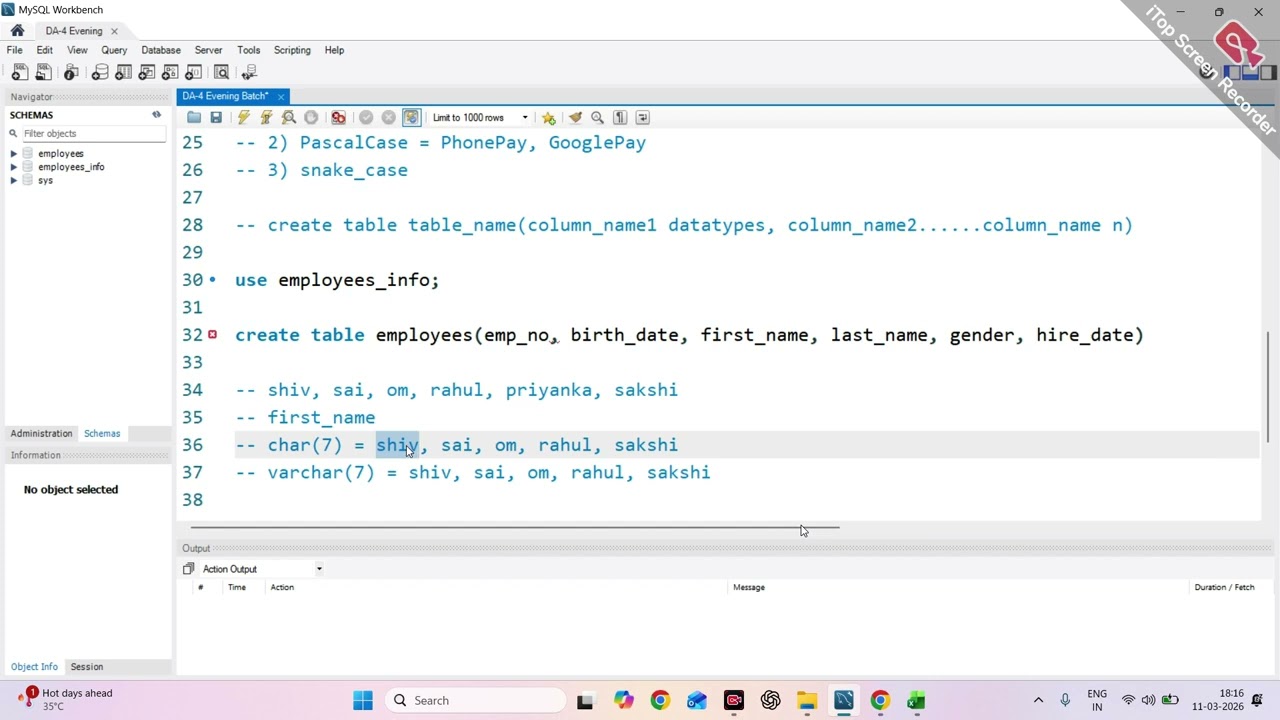 SQL lecture - 3 | MySQL Create Statements & Constraints | NMD PVT LTD