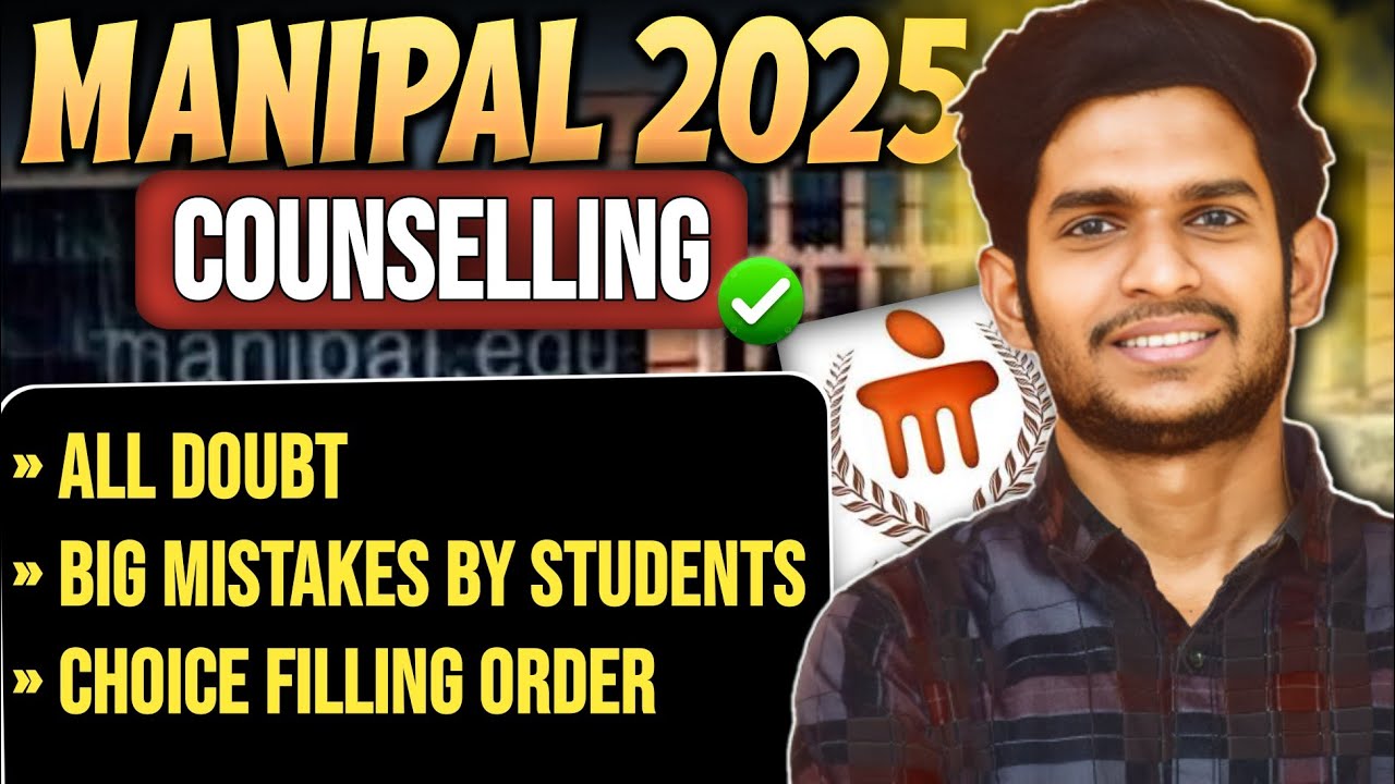 Manipal Counselling All Doubt Mistake Everyone Makes | Cutoff Reality | FCFS Rule Must Know 🙏🏻