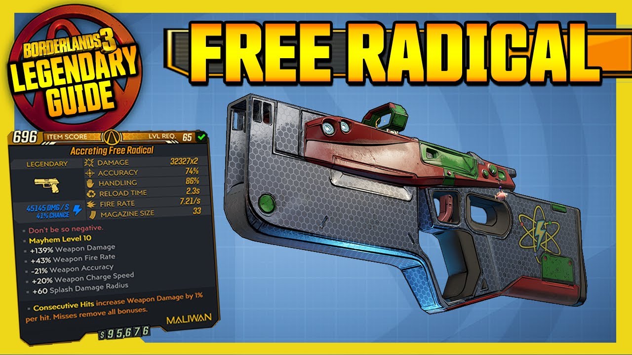 Borderlands 3 | FREE RADICAL - DLC 6 Legendary Weapons Guide