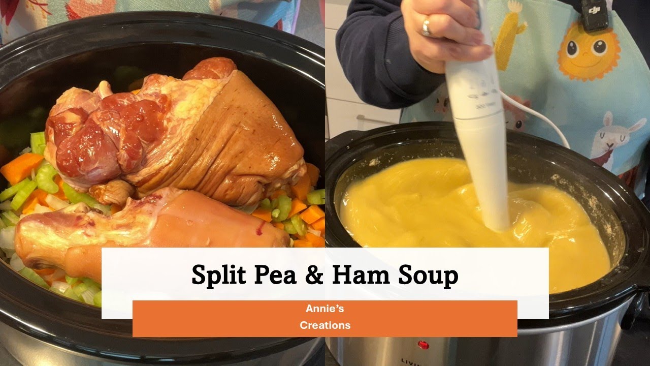 Slow Cooker Split Pea & Ham Soup (Easy and delicious) #souprecipe