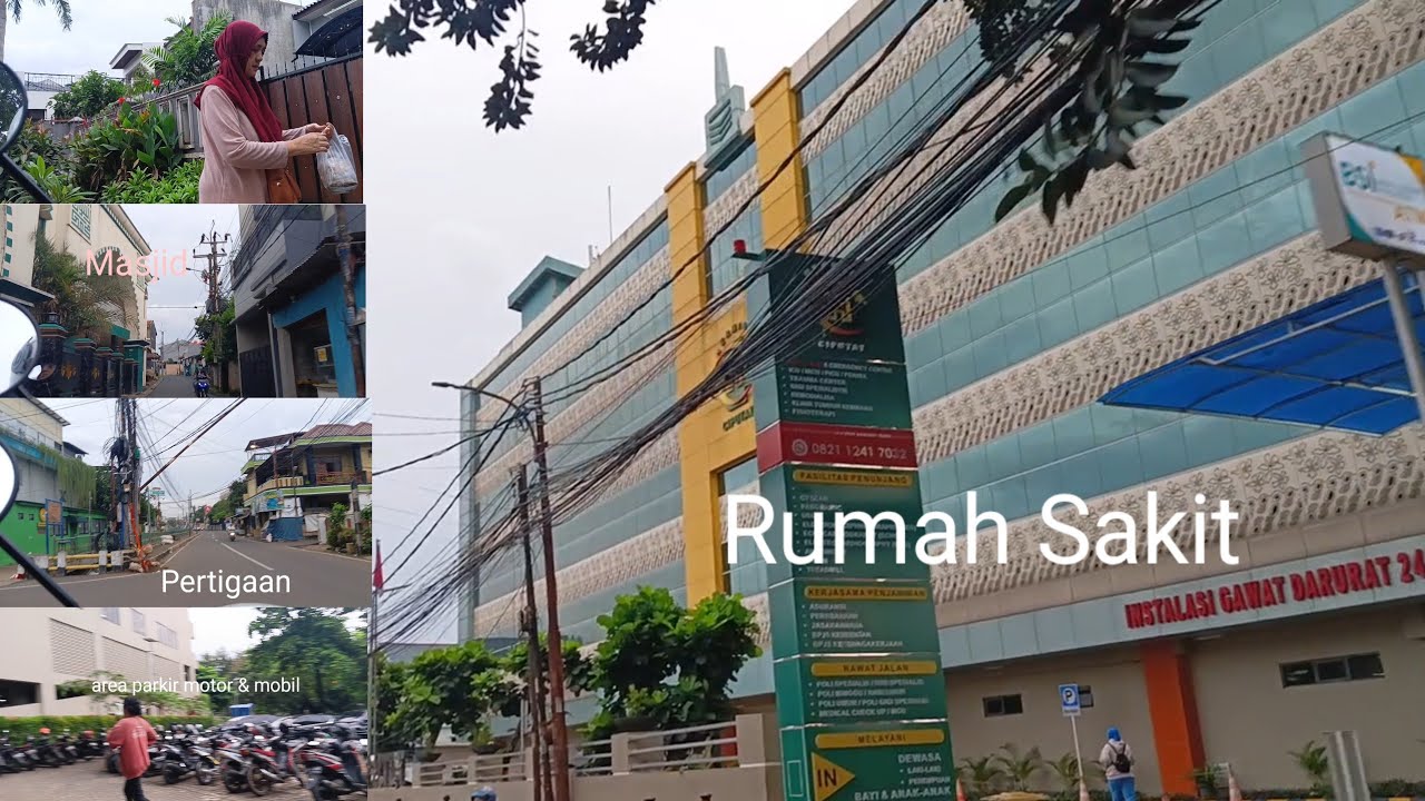 Pagi hari cuaca berawan gerimis ke Rumah Sakit 