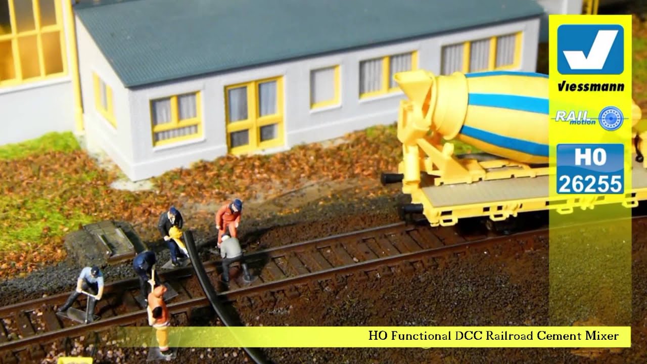 BEST MODEL TRAIN PRODUCTS Viessmann 26255 HO Functional DCC Railroad Cement Mixer