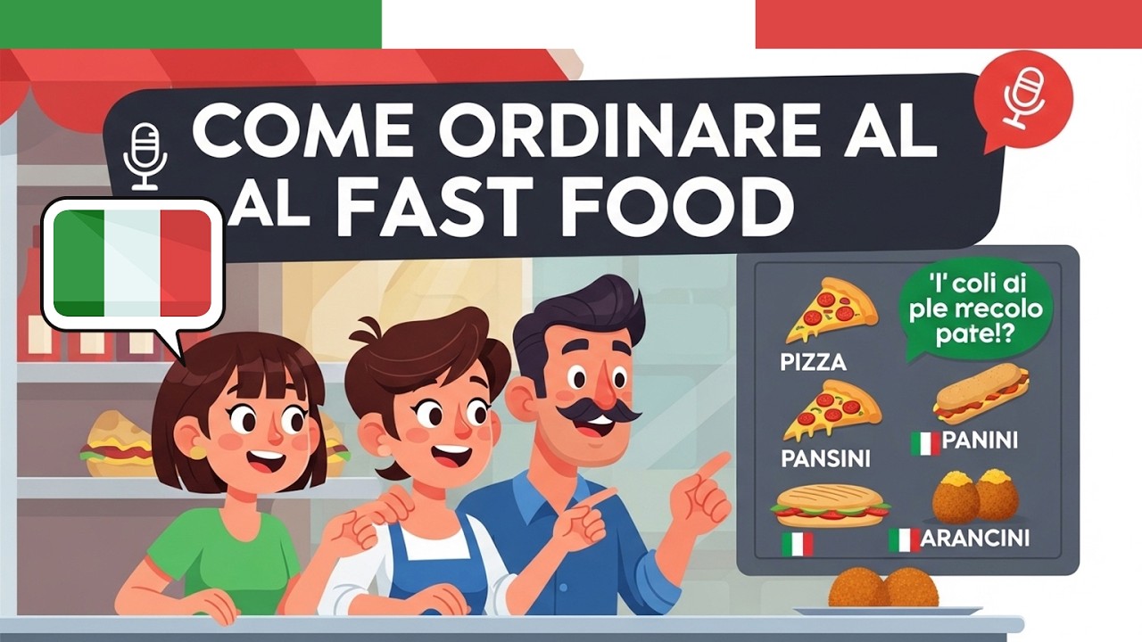 Impara l’Italiano Podcast: Fast Food in Italiano 🍔 | Dialoghi Facile in Italiano