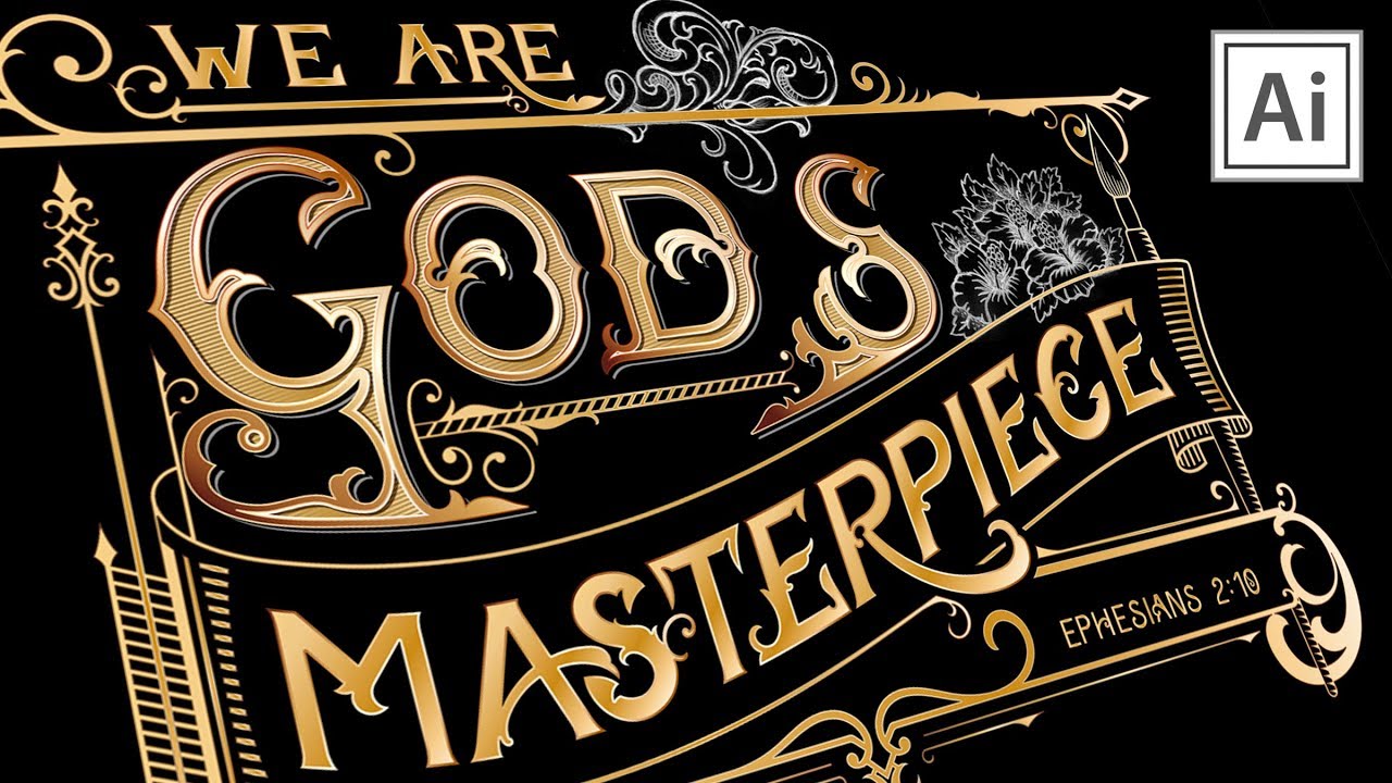 Custom Type Design - Vectorize a Vintage Lettering Logo in Adobe Illustrator PART 6/8