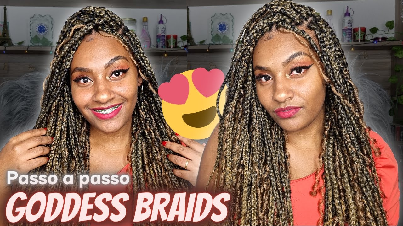 COMO FAZER GODDESS BRAIDS SOZINHA *Passo a passo*