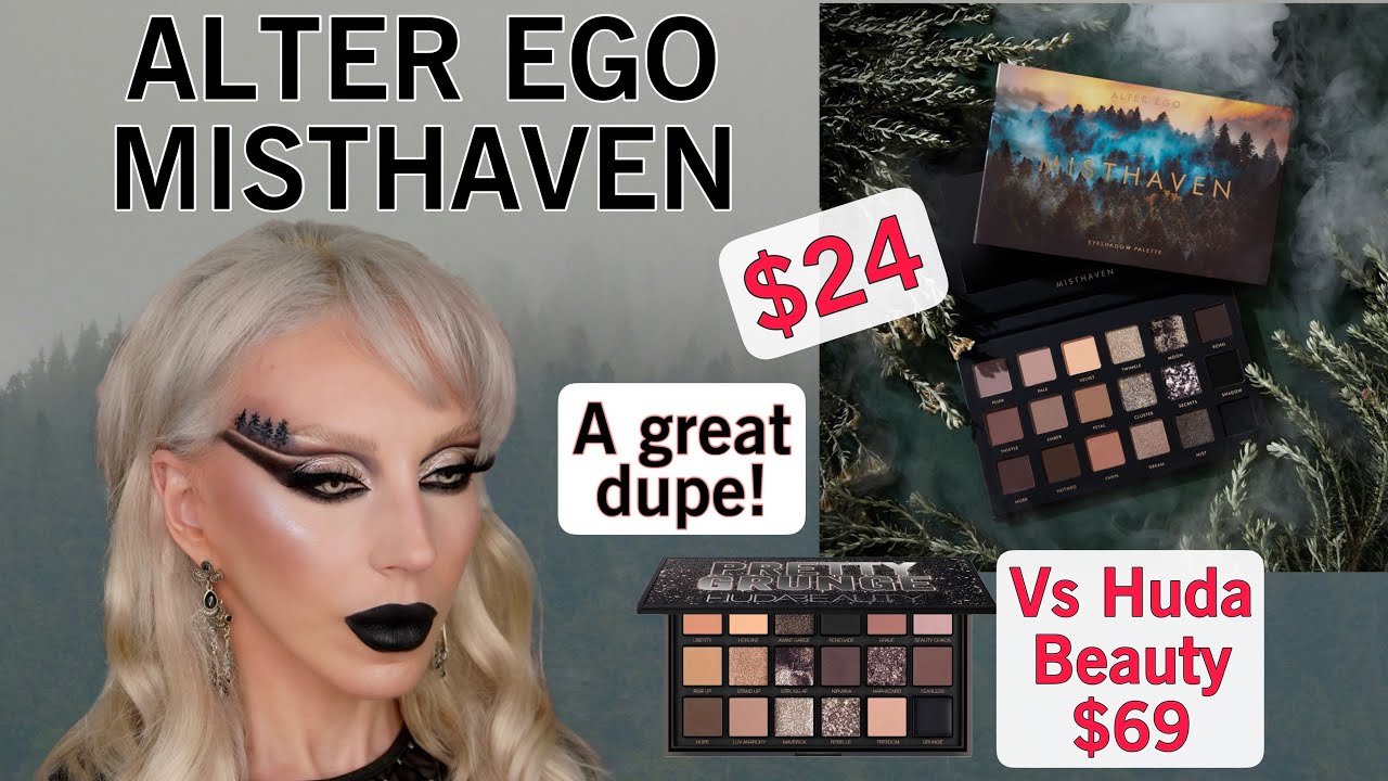 ALTEREGO MISTHAVEN PALETTE REVIEW / HUDA BEAUTY PRETTY GRUNGE AFFORDABLE DUPE